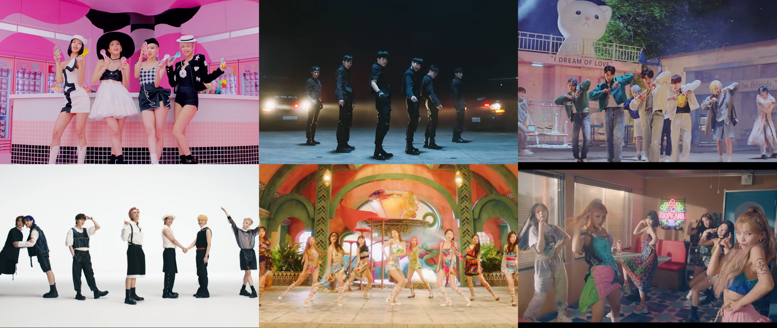 The six nominees for Best K-Pop at the 2021 VMAs